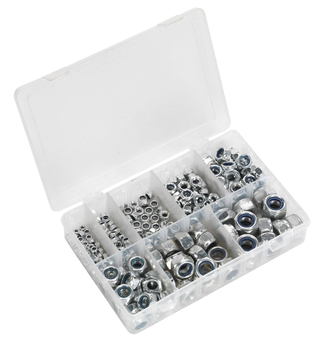 Sealey Nylon Locknut Assortment 255pc M4-M16 AB033LN