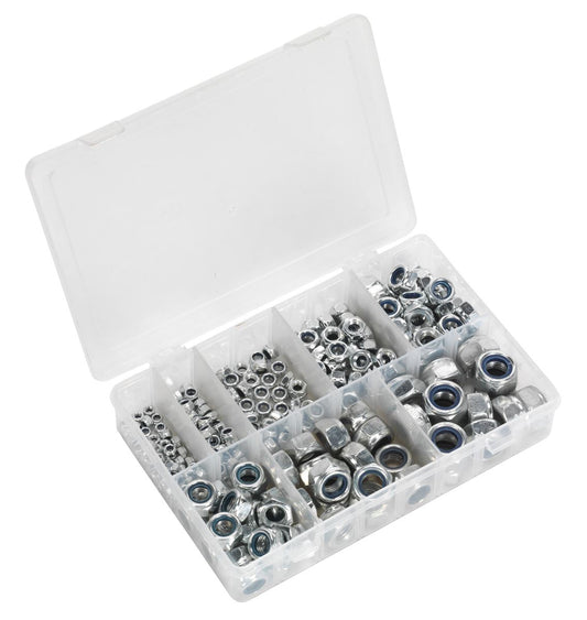 Sealey Nylon Locknut Assortment 255pc M4-M16 AB033LN