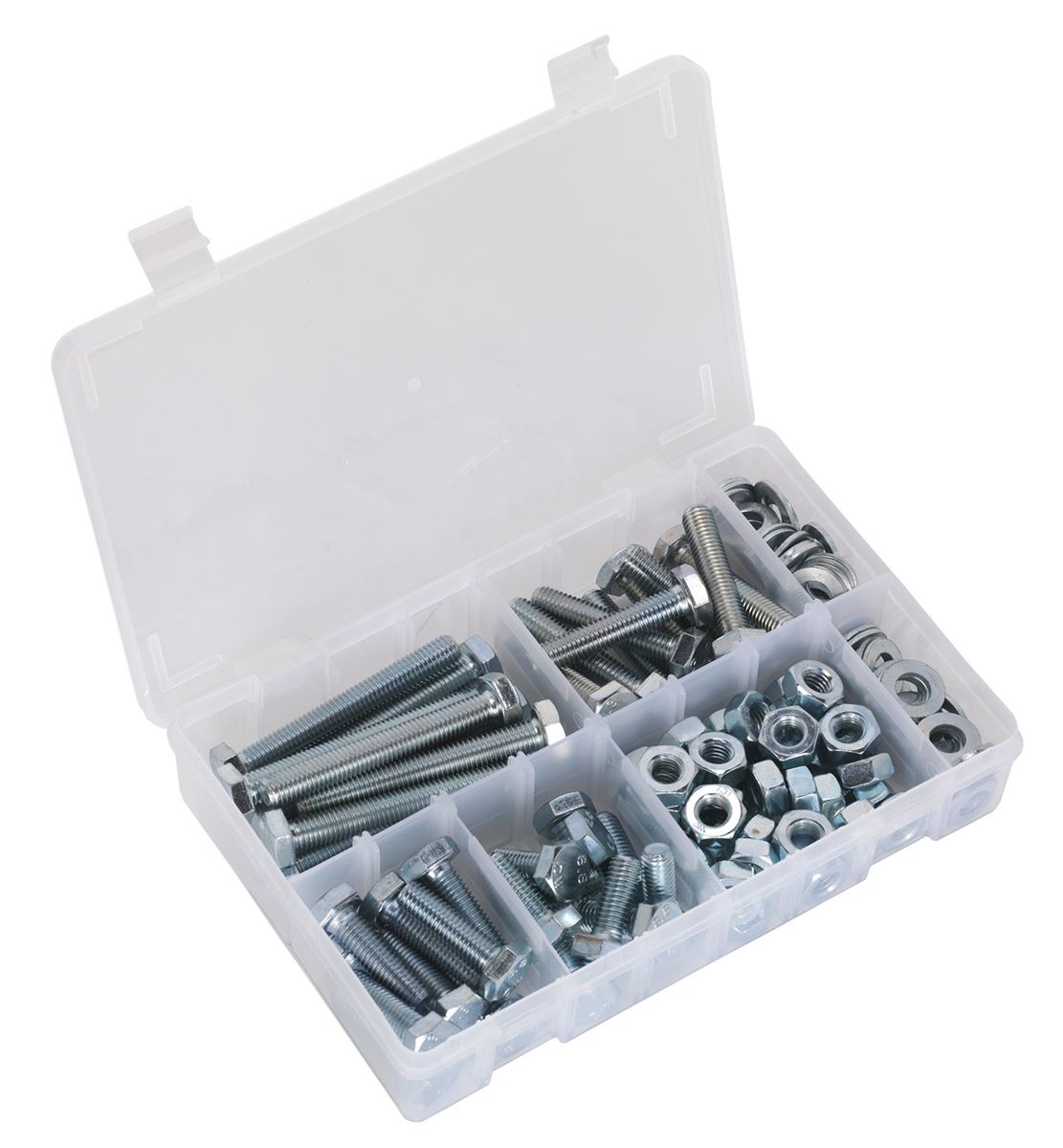 Sealey Setscrew, Nut & Washer Assortment 150pc High Tensile M10 Metric AB052SNW