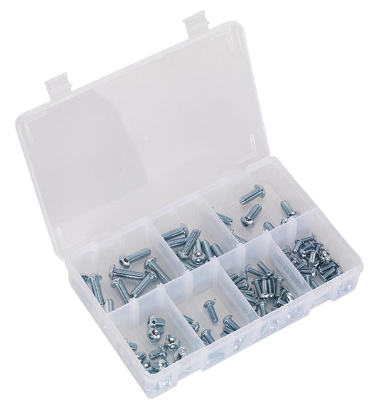 Sealey Socket Screw Assortment 108pc DIN 912 M5-M10 Button Head High Tensile 10.9 Metric AB053BH