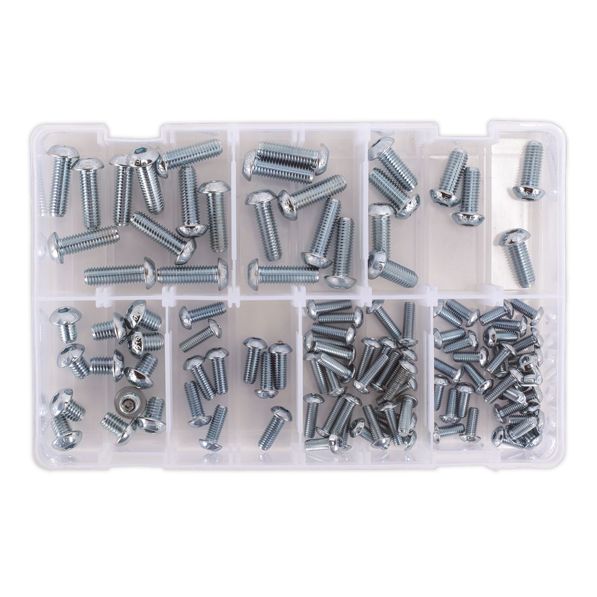 Sealey Socket Screw Assortment 108pc DIN 912 M5-M10 Button Head High Tensile 10.9 Metric AB053BH