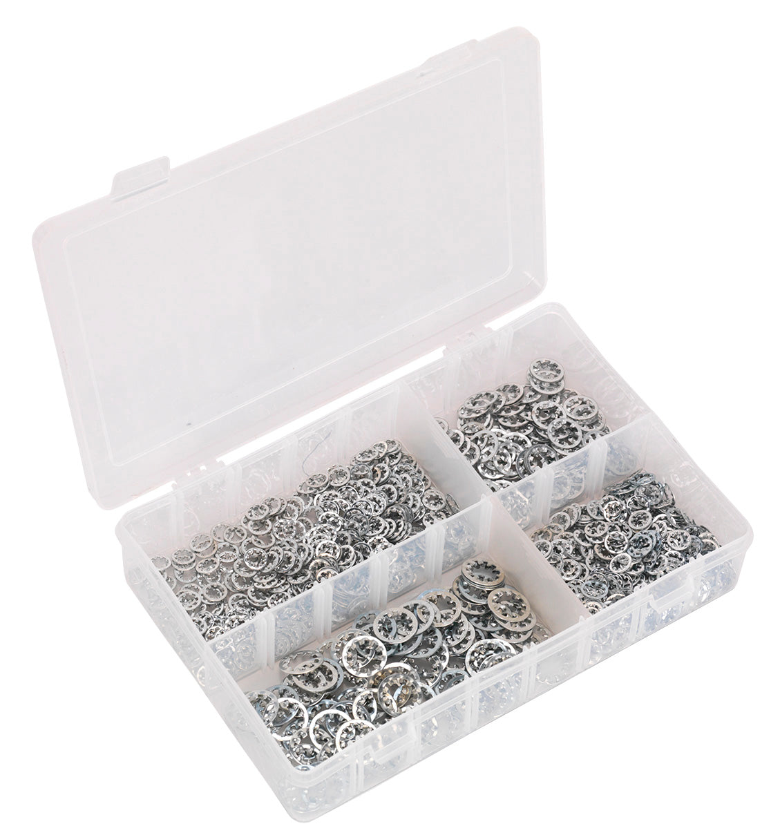 Sealey Lock Washer Assortment 1000pc Serrated Internal M5-M10 Metric AB057LW