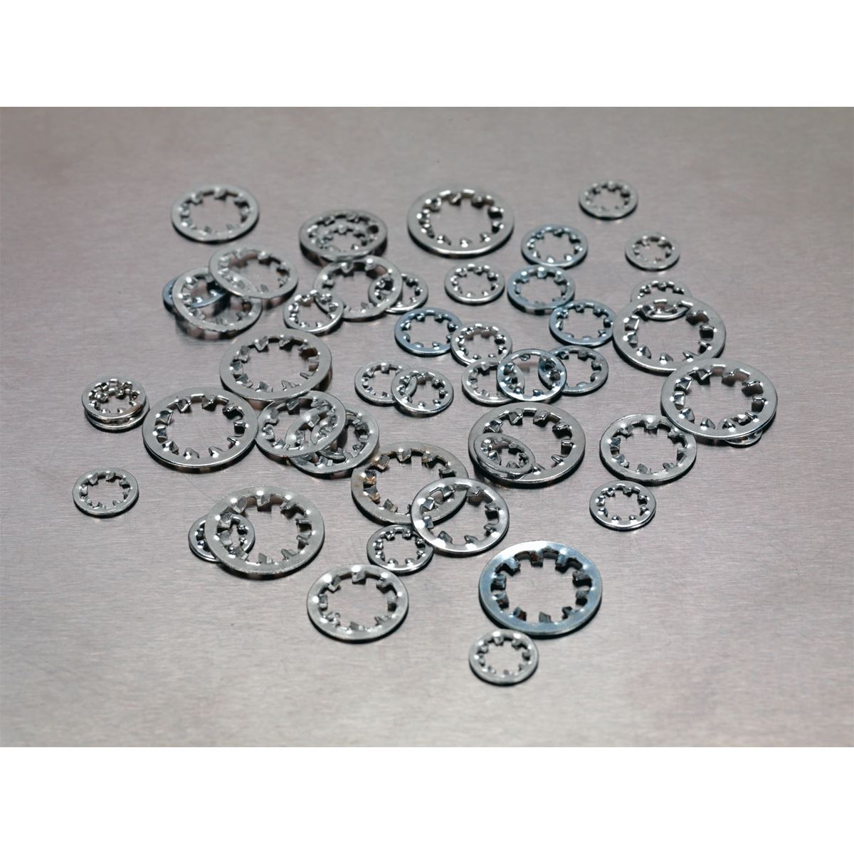 Sealey Lock Washer Assortment 1000pc Serrated Internal M5-M10 Metric AB057LW