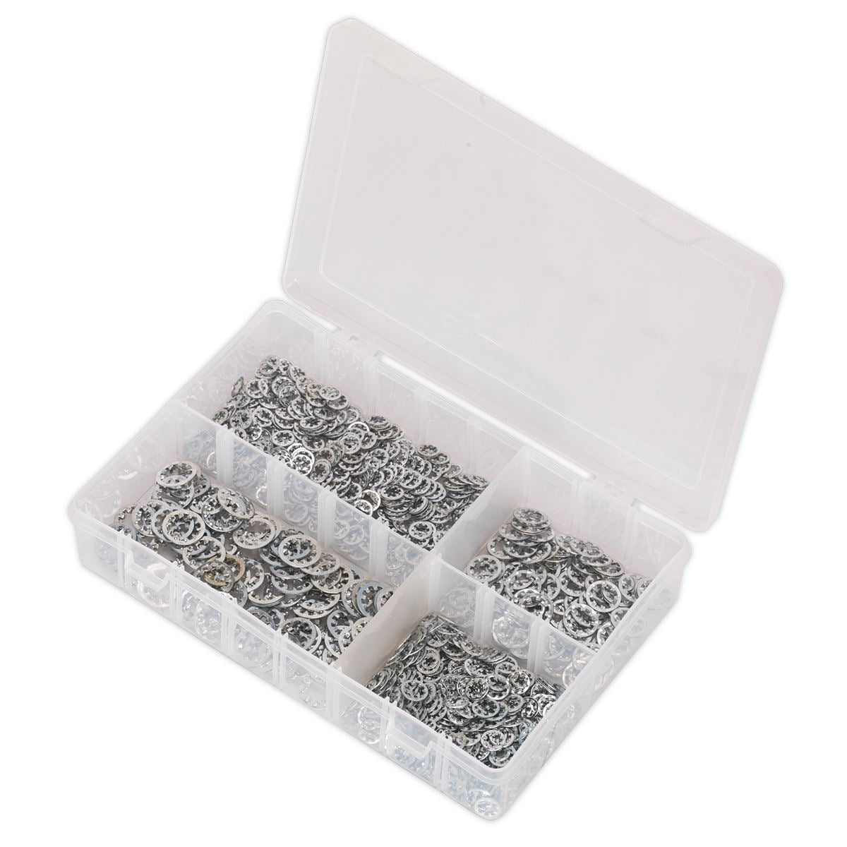 Sealey Lock Washer Assortment 1000pc Serrated Internal M5-M10 Metric AB057LW