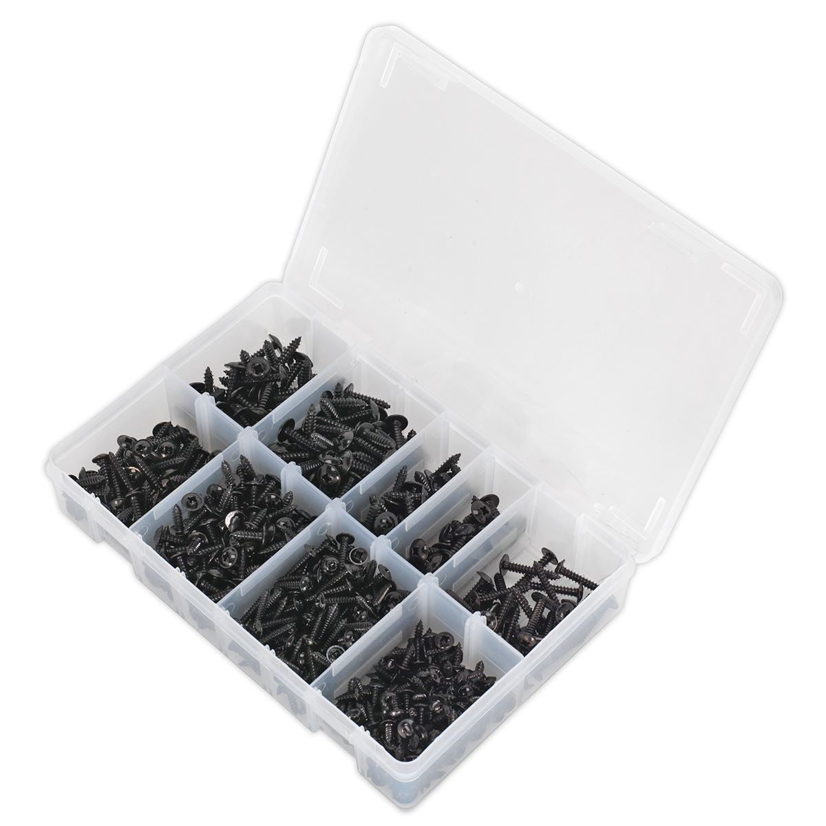 Sealey Self-Tapping Screw Assortment 700pc Flanged Head AB066STBK