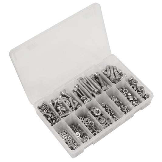 Sealey Stainless Steel Hex Socket Bolt Washer & Nut Assortment 710pcs AB0710SS