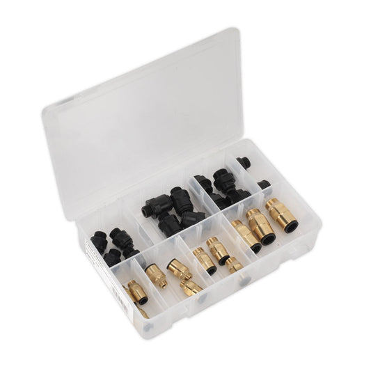 Sealey Speedfit&reg; Thread Adaptor Assortment 30pc Metric & Imperial AB072JG