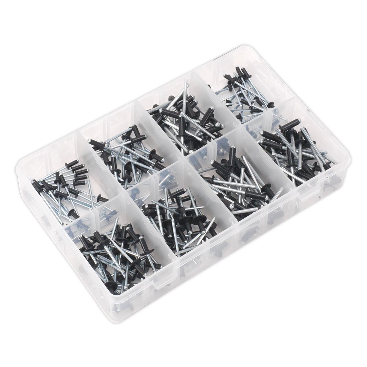 Sealey Rivet Assortment 200pc Black Anodised AB074BR