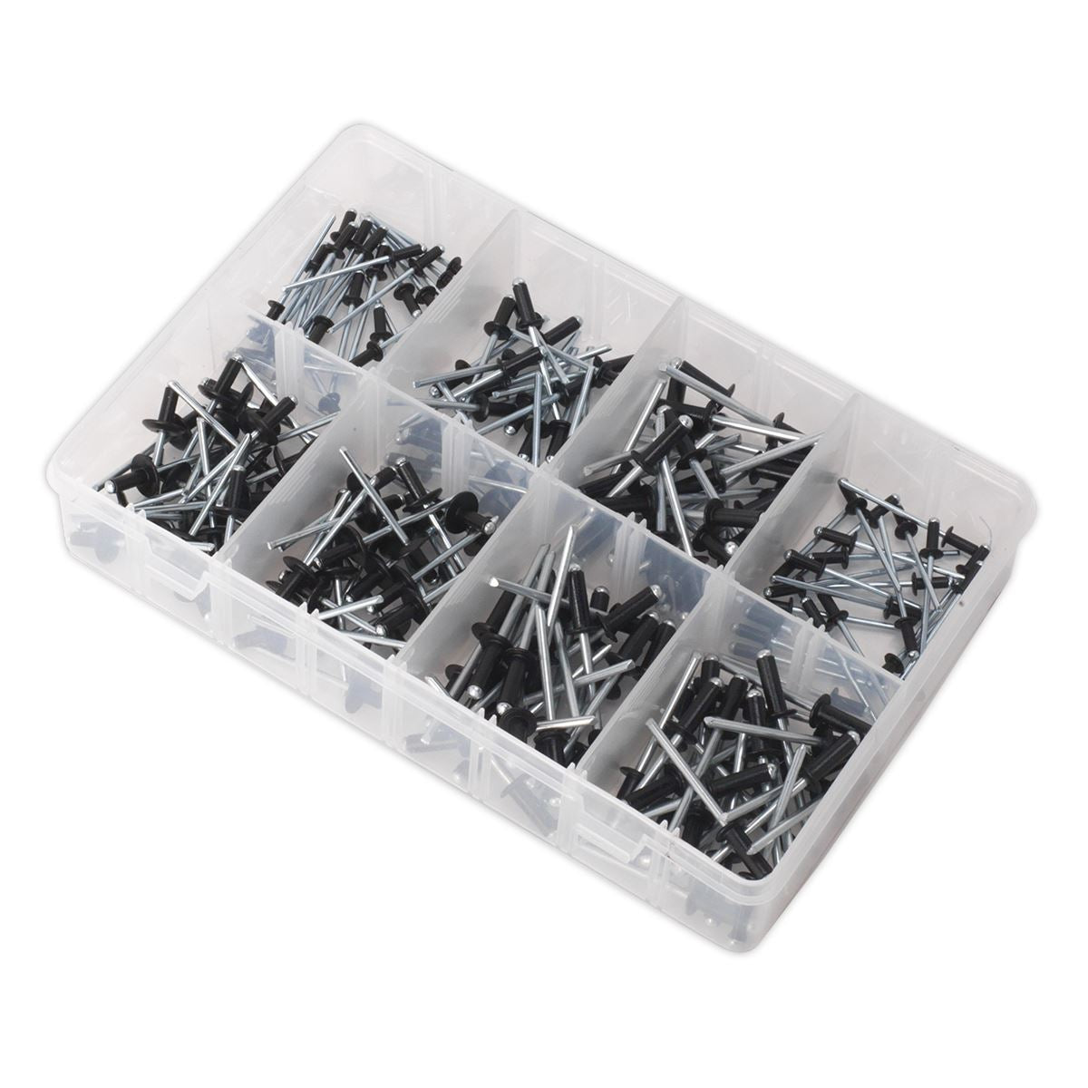 Sealey Rivet Assortment 200pc Black Anodised AB074BR