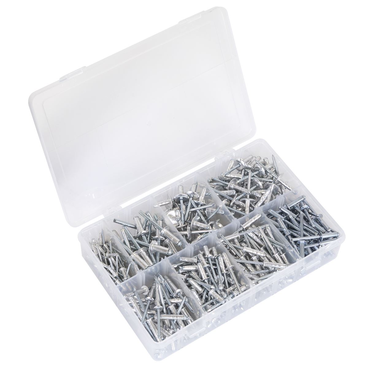 Sealey Aluminium Rivet Assortment Set 335pc Standard Flange AB079AR