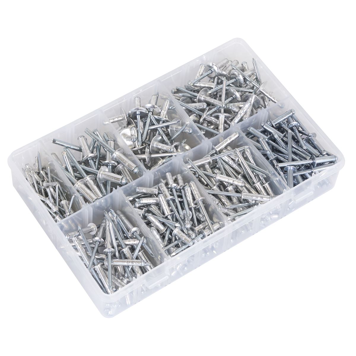 Sealey Aluminium Rivet Assortment Set 335pc Standard Flange AB079AR