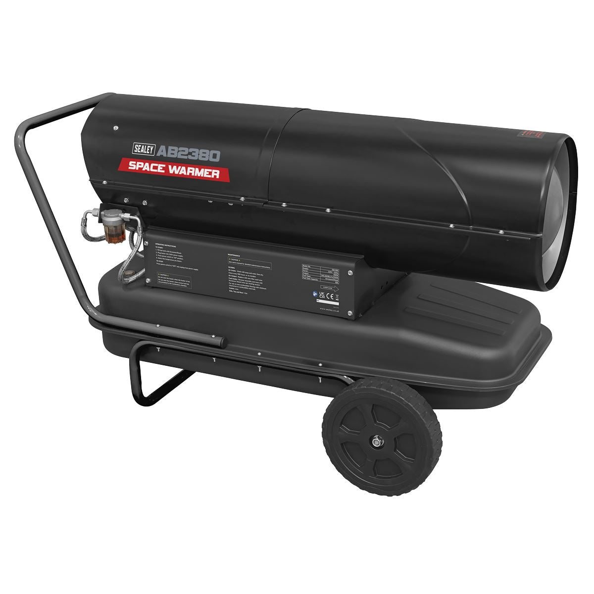 Sealey Space Warmer&reg; Kerosene/Diesel Heater 240,000Btu/hr with Wheels AB2380