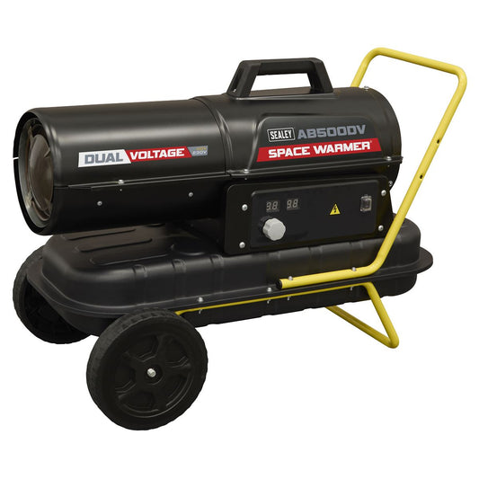 Sealey Kerosene Diesel Space Warmer Heater with Wheels 50,000Btu/hr AB500DV