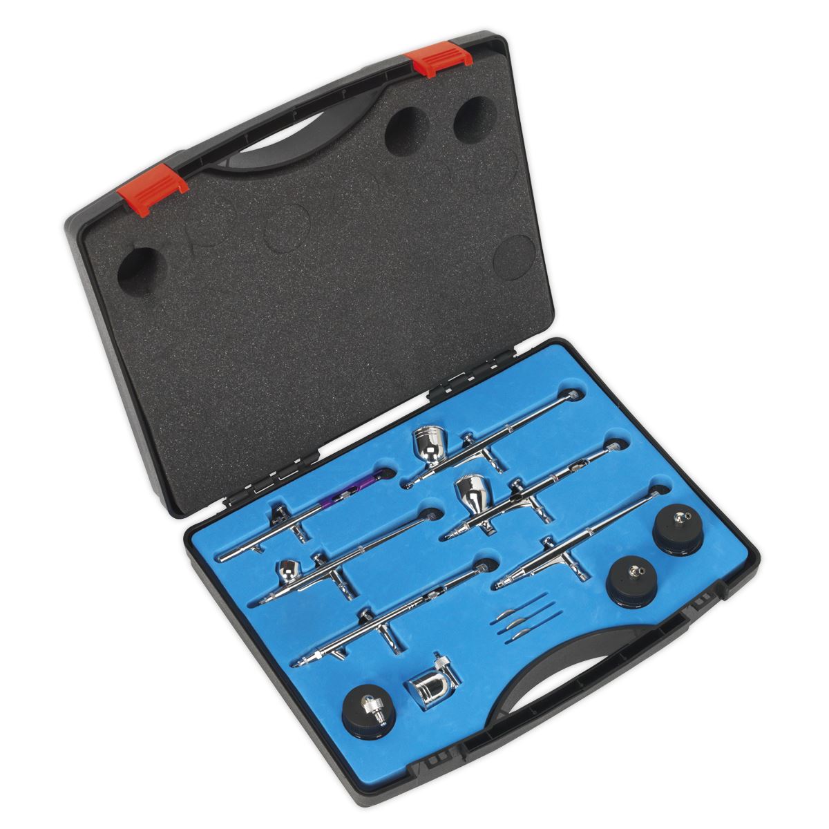Sealey Mini Air Brush Kit 10pc Gravity/Suction Feed AB936