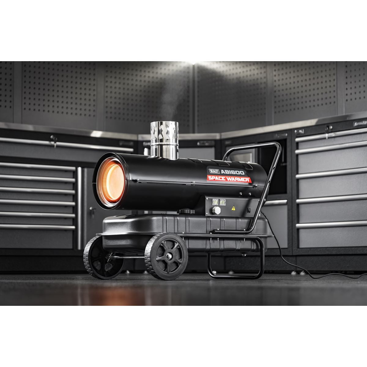 Sealey Space Warmer Indirect Kerosene Diesel Heater Wheels 68,000Btu/hr ABI600