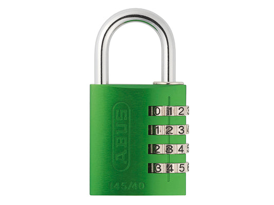ABUS Mechanical 145/40 40mm Aluminium Combination Padlock Green 49531 ABU14540GRE