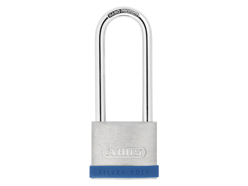 ABUS Mechanical 50mm Silver Rock™ 5 Padlock Long Shackle 80mm ABU550LS80C