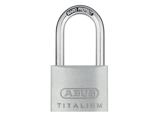 ABUS Mechanical 64TI/40mm TITALIUM™ Padlock 40mm Long Shackle Keyed Alike KA6411 ABUKA54579