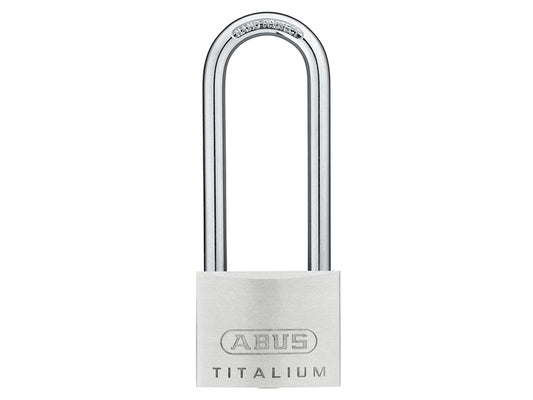 ABUS Mechanical 64TI/50mm TITALIUM™ Padlock 80mm Long Shackle ABU64TI5080