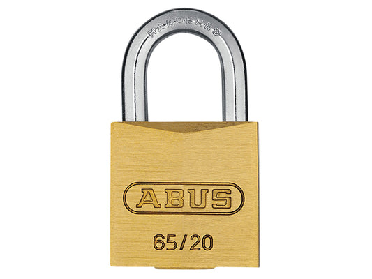 ABUS Mechanical 65/20mm Brass Padlock Keyed Alike 202 ABUKA02322