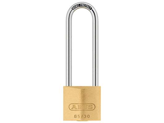 ABUS Mechanical 65/30mm Brass Padlock 60mm Long Shackle ABU6530LS60