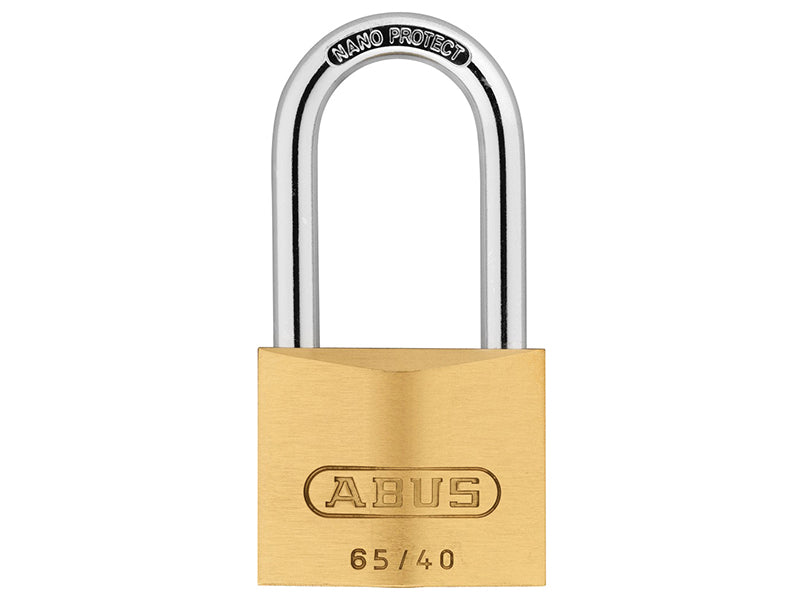 ABUS Mechanical 65/40mm Brass Padlock 40mm Long Shackle Keyed Alike 6406 ABUKA12639