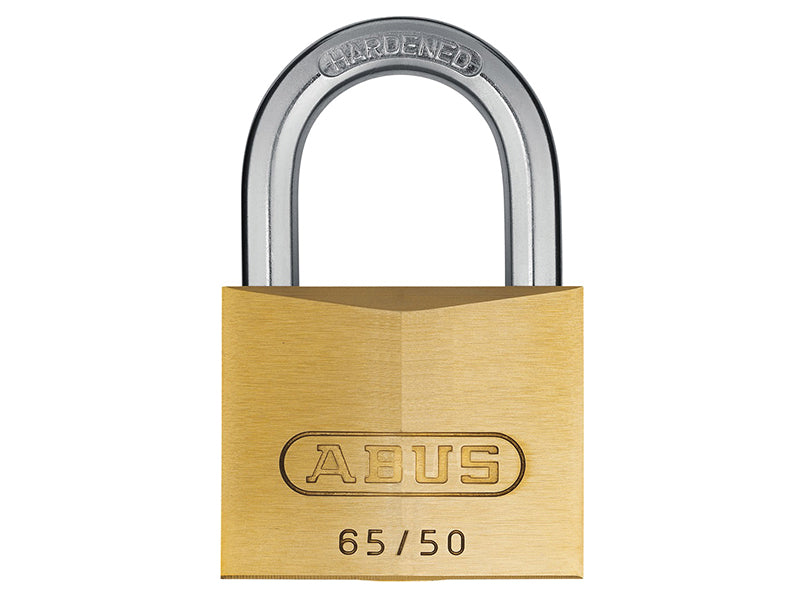 ABUS Mechanical 65/50mm Brass Padlock Carded ABU6550C