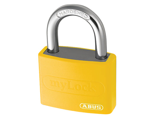 ABUS Mechanical T65AL/40mm My Lock Aluminium Padlock Yellow Keyed Alike 6401 ABUKA49934