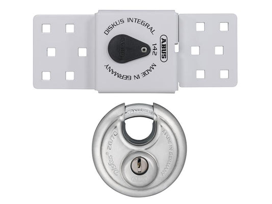 ABUS Mechanical 142 Series Sliding Door Van Lock & 26/70mm Diskus® Padlock ABU83978