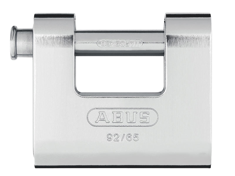 ABUS Mechanical 92/65mm Monoblock Brass Body Shutter Padlock Carded ABU9265C