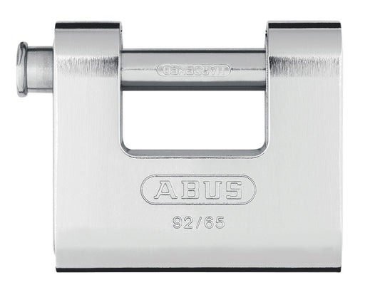 ABUS Mechanical 92/65mm Monoblock Brass Body Shutter Padlock Carded ABU9265C