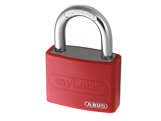ABUS Mechanical T65AL/40mm My Lock Aluminium Padlock Red Keyed Alike 6401 ABUKA49940