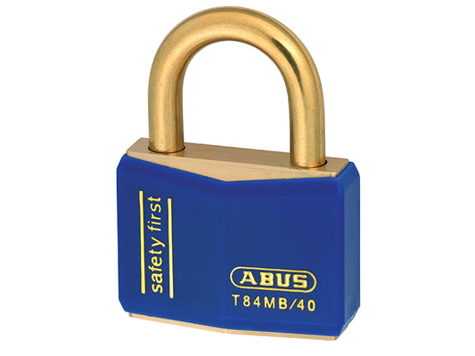 ABUS Mechanical T84MB/40mm Blue Rustproof Padlock Keyed Alike 8406 ABUKA37826