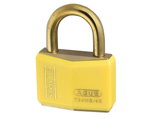 ABUS Mechanical T84MB/40mm Yellow Rustproof Padlock Keyed Alike 8402 ABUKA37822
