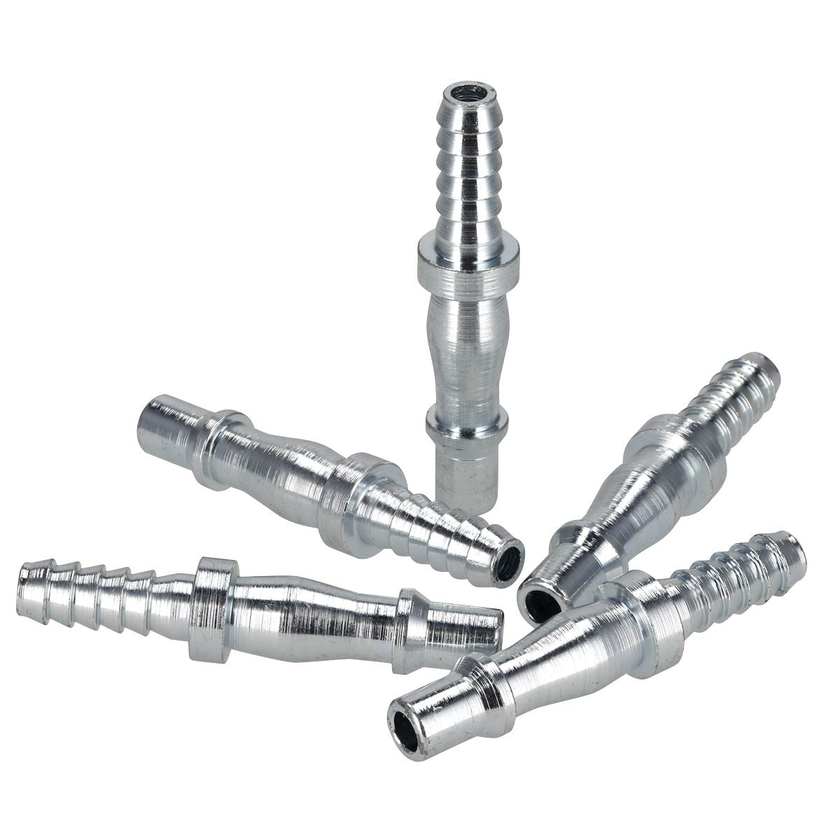 Sealey Air Adaptor Tailpiece 1/4" Bore Hose Pack of 5 AC06