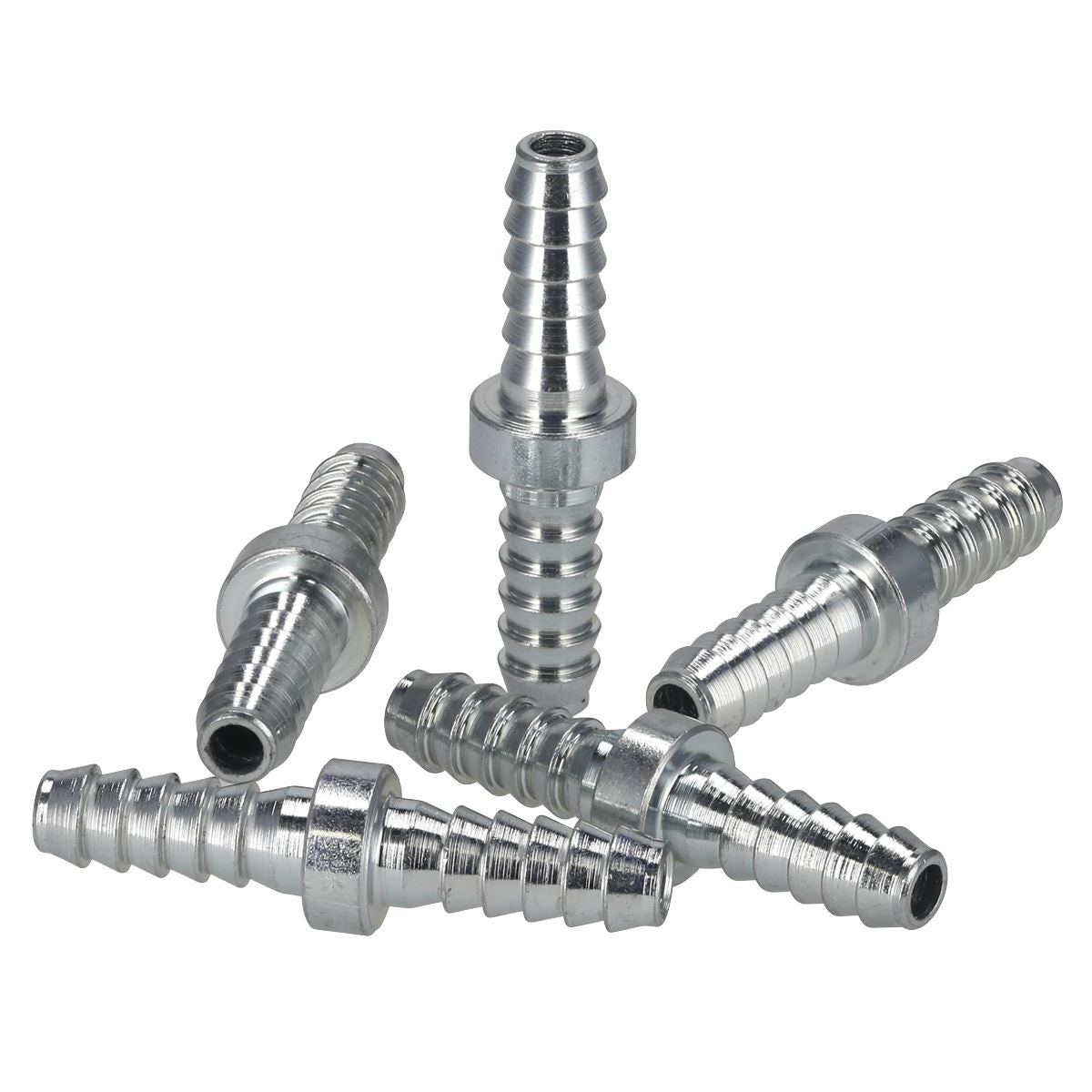 Sealey Double End Hose Line Connector 1/4" Pack of 5 AC10