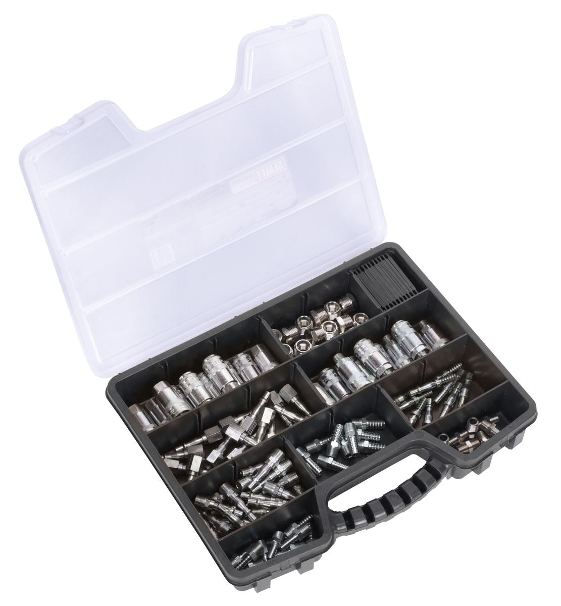 Sealey Assorted Air Coupling Kit 110pc For Garage Workshop Tools AC110K