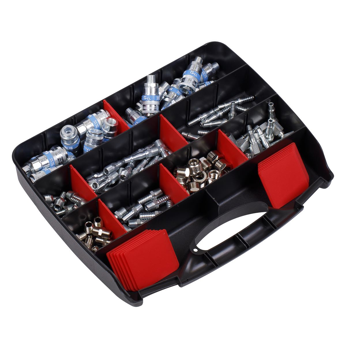 Sealey Assorted Air Coupling Kit 110pc For Garage Workshop Tools AC110K