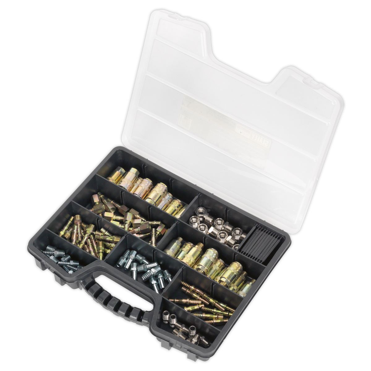 Sealey Assorted Air Coupling Kit 110pc For Garage Workshop Tools AC110K