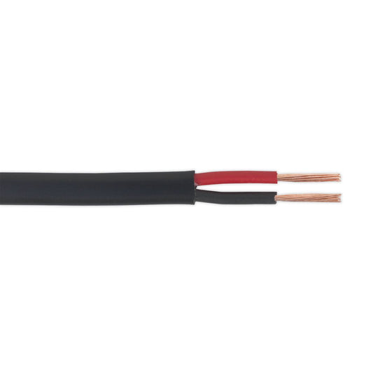 Sealey Automotive Cable Thick Wall Flat Twin 2 x 1mm� 14/0.30mm 30m Black AC1430TWTK