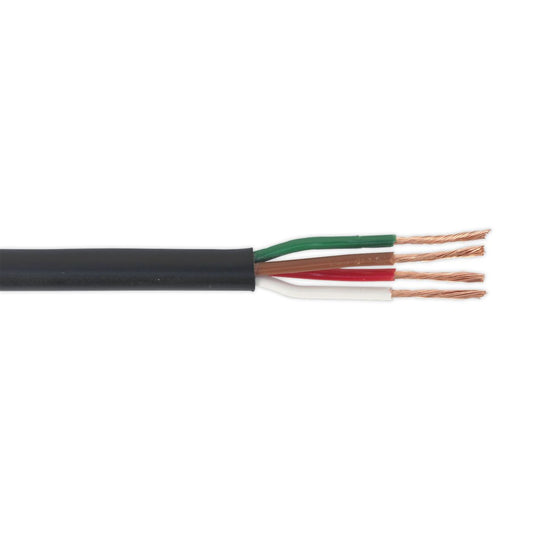 Sealey Automotive Cable Thin Wall 4 x 0.75mm� 24/0.20mm 30m Black AC24204CTH