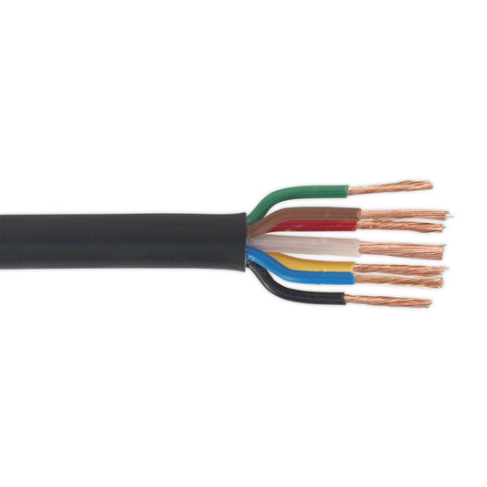 Sealey Automotive Cable Thin Wall 6 x 1mm� 32/0.20mm, 1 x 2mm� 28/0.30mm 30m Black AC28307CTH