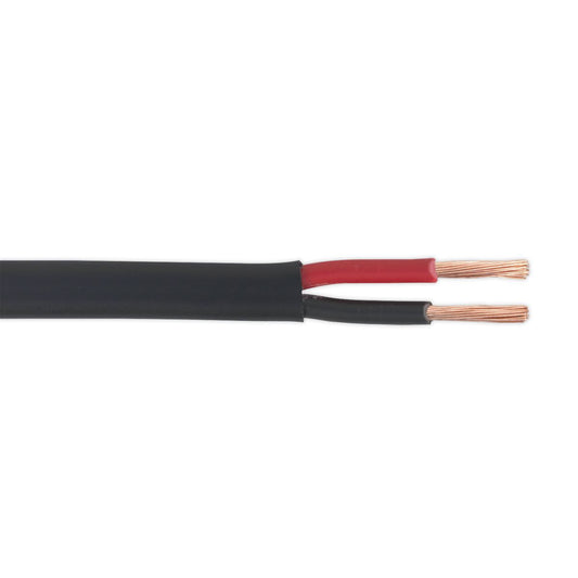 Sealey Automotive Cable Thick Wall Flat Twin 2 x 2mm� 28/0.30mm 30m Black AC2830TWTK