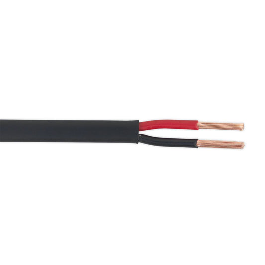 Sealey Automotive Cable Thin Wall Flat Twin 2 x 2mm� 28/0.30mm 30m Black AC2830TWTN