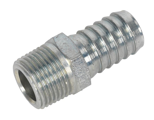 Sealey Screwed Air Tool Tailpiece Male 3/8"BSPT 1/2" Hose Pack of 5 AC42