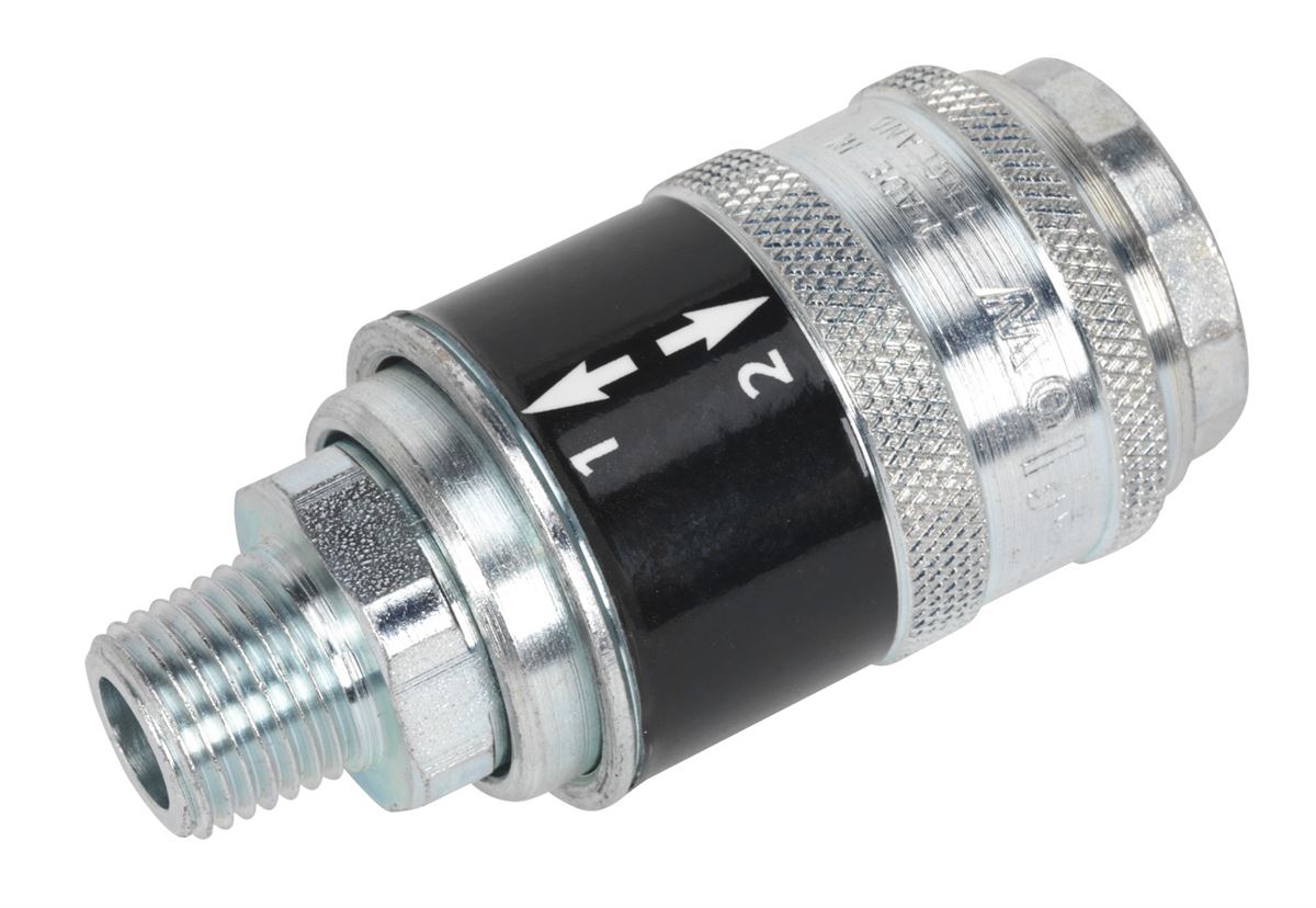 Sealey Safety Coupling Body Male 1/4"BSPT Compatible With PCL Adaptors AC56