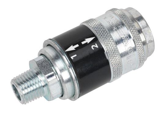 Sealey Safety Coupling Body Male 1/4"BSPT Compatible With PCL Adaptors AC56