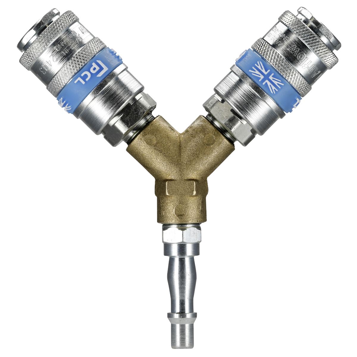 Sealey Y Adaptor Twin Air Line Coupling For Garage Workshop Tools AC87