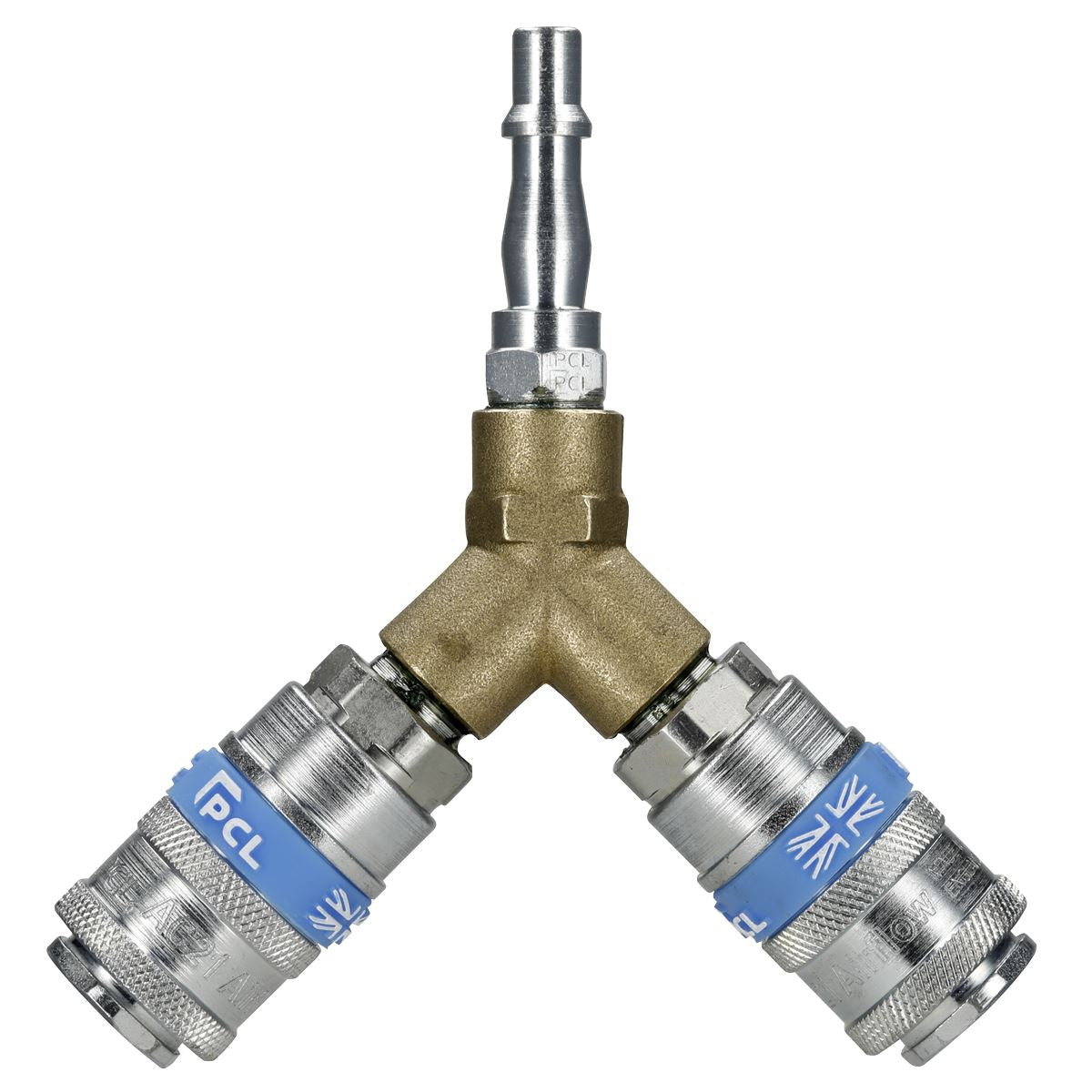 Sealey Y Adaptor Twin Air Line Coupling For Garage Workshop Tools AC87