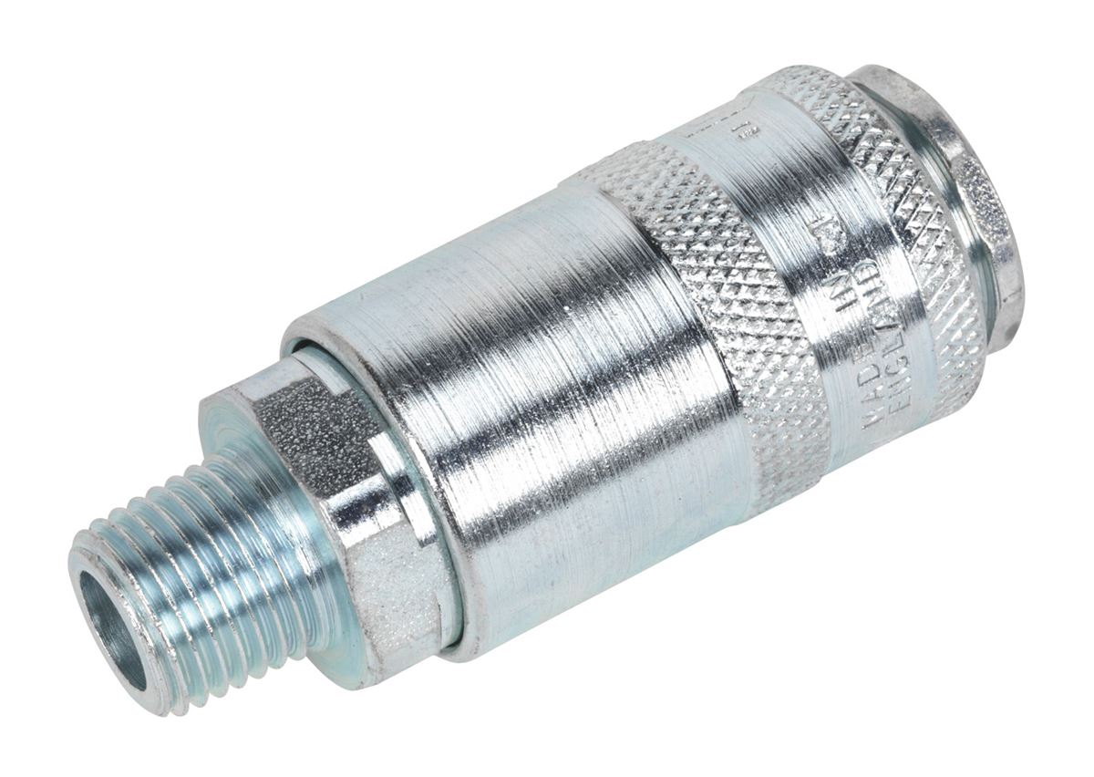 Sealey Coupling Body Male 1/4"BSPT Pack of 5 For Garage Workshop Tools ACP01